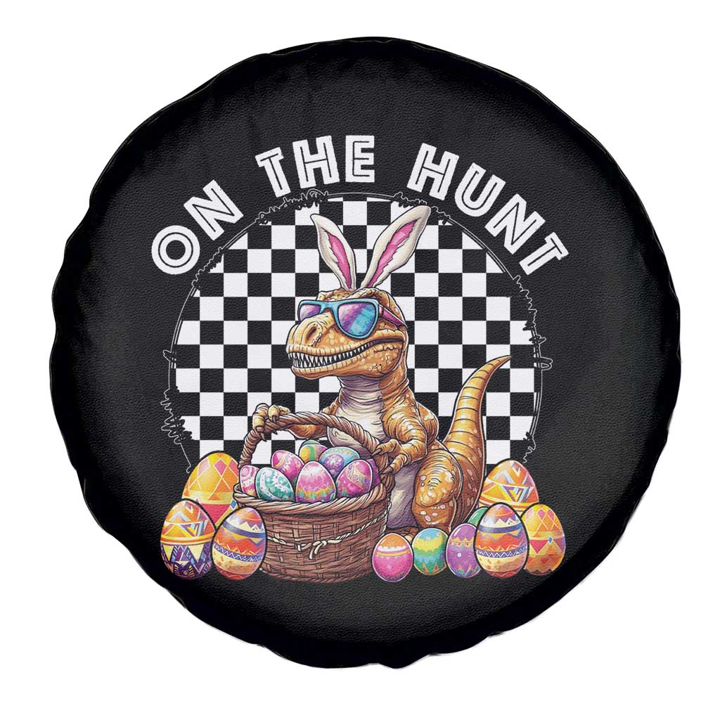Funny Easter Day Dinosaur Bunny Spare Tire Cover On The Hunt Egg Hunting TS11 Print Your Wear