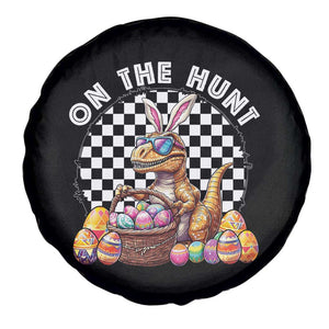 Funny Easter Day Dinosaur Bunny Spare Tire Cover On The Hunt Egg Hunting TS11 Print Your Wear