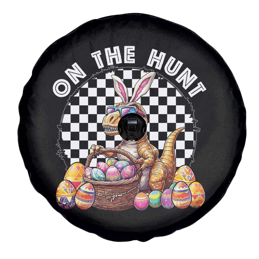 Funny Easter Day Dinosaur Bunny Spare Tire Cover On The Hunt Egg Hunting TS11 Print Your Wear