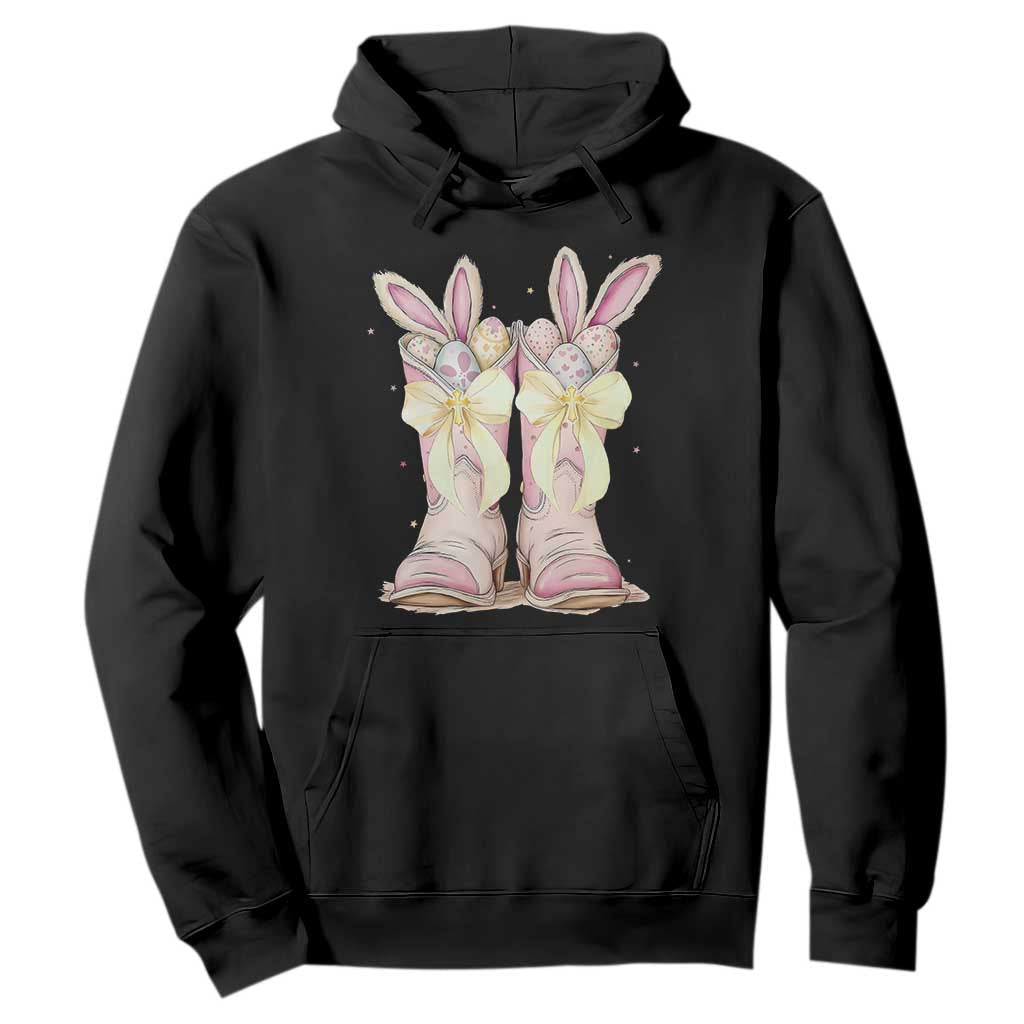 Funny Easter Day Cowgirl Egg Cowboy Boots Hoodie TS11 Black Print Your Wear