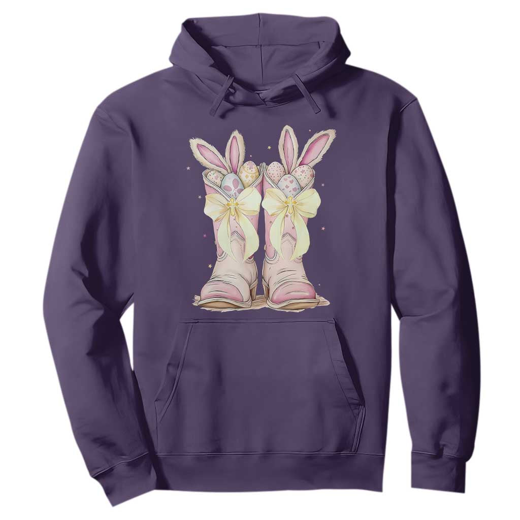 Funny Easter Day Cowgirl Egg Cowboy Boots Hoodie TS11 Purple Print Your Wear