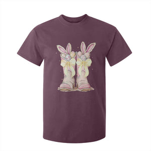 Funny Easter Day Cowgirl Egg Cowboy Boots T Shirt For Kid TS11 Maroon Print Your Wear