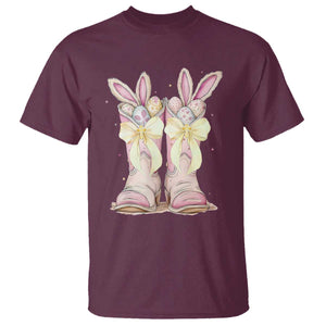 Funny Easter Day Cowgirl Egg Cowboy Boots T Shirt TS11 Maroon Print Your Wear