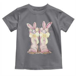 Funny Easter Day Cowgirl Egg Cowboy Boots Toddler T Shirt TS11 Charcoal Print Your Wear