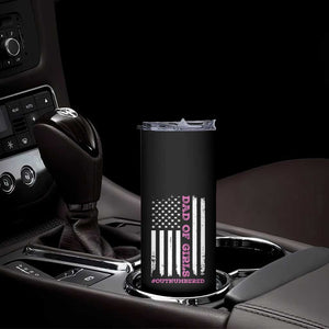 Funny Dad Of Girls Outnumbered Skinny Tumbler Vintage American Flag Father's Day TS11 Print Your Wear