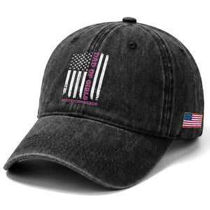 Funny Dad Of Girls Outnumbered Washed Cotton Baseball Cap Vintage American Flag Father's Day TS11 Print Your Wear