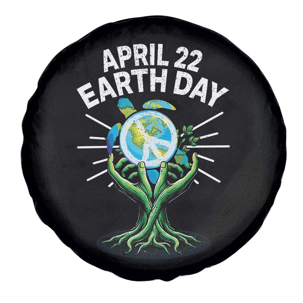Happy Earth Day April 22 Spare Tire Cover Restore Earth Sea Turtle Tree Peace Sign TS11 Print Your Wear