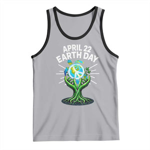 Happy Earth Day April 22 Tank Top Restore Earth Sea Turtle Tree Peace Sign TS11 Athletic Heather Black Print Your Wear