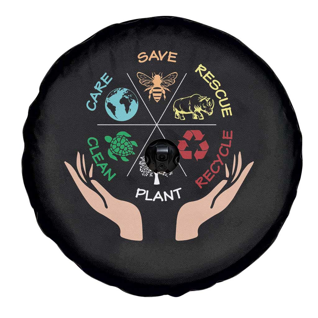 Save Bees Rescue Animals Recycle Plastic Plant Tree Spare Tire Cover Earth Day TS11 Print Your Wear