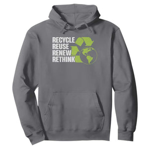 Recycle Reuse Renew Rethink Environmental Activism Hoodie TS11 Charcoal Print Your Wear