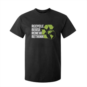 Recycle Reuse Renew Rethink Environmental Activism T Shirt For Kid TS11 Black Print Your Wear