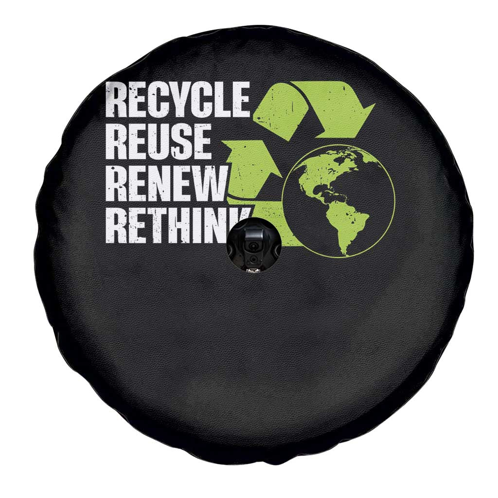 Recycle Reuse Renew Rethink Environmental Activism Spare Tire Cover TS11 Print Your Wear
