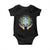 Earth Day Support Your Local Planet Baby Onesie Peace Sign Animals TS11 Black Print Your Wear