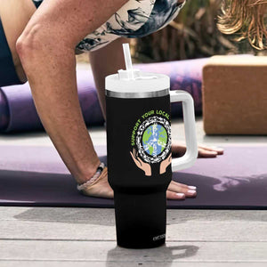 Earth Day Support Your Local Planet Tumbler With Handle Peace Sign Animals TS11 Print Your Wear
