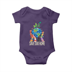 Save Our Home Animals Wildlife Conservation Earth Day Baby Onesie TS11 Purple Print Your Wear