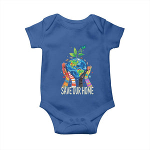 Save Our Home Animals Wildlife Conservation Earth Day Baby Onesie TS11 Royal Blue Print Your Wear