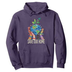 Save Our Home Animals Wildlife Conservation Earth Day Hoodie TS11 Purple Print Your Wear
