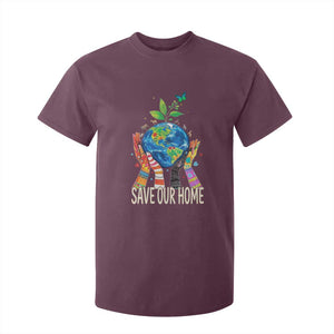 Save Our Home Animals Wildlife Conservation Earth Day T Shirt For Kid TS11 Maroon Print Your Wear