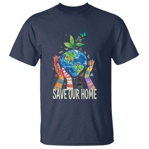 Save Our Home Animals Wildlife Conservation Earth Day T Shirt TS11 Navy Print Your Wear