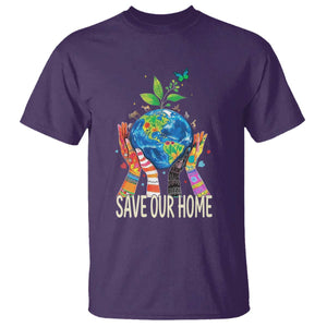 Save Our Home Animals Wildlife Conservation Earth Day T Shirt TS11 Purple Print Your Wear