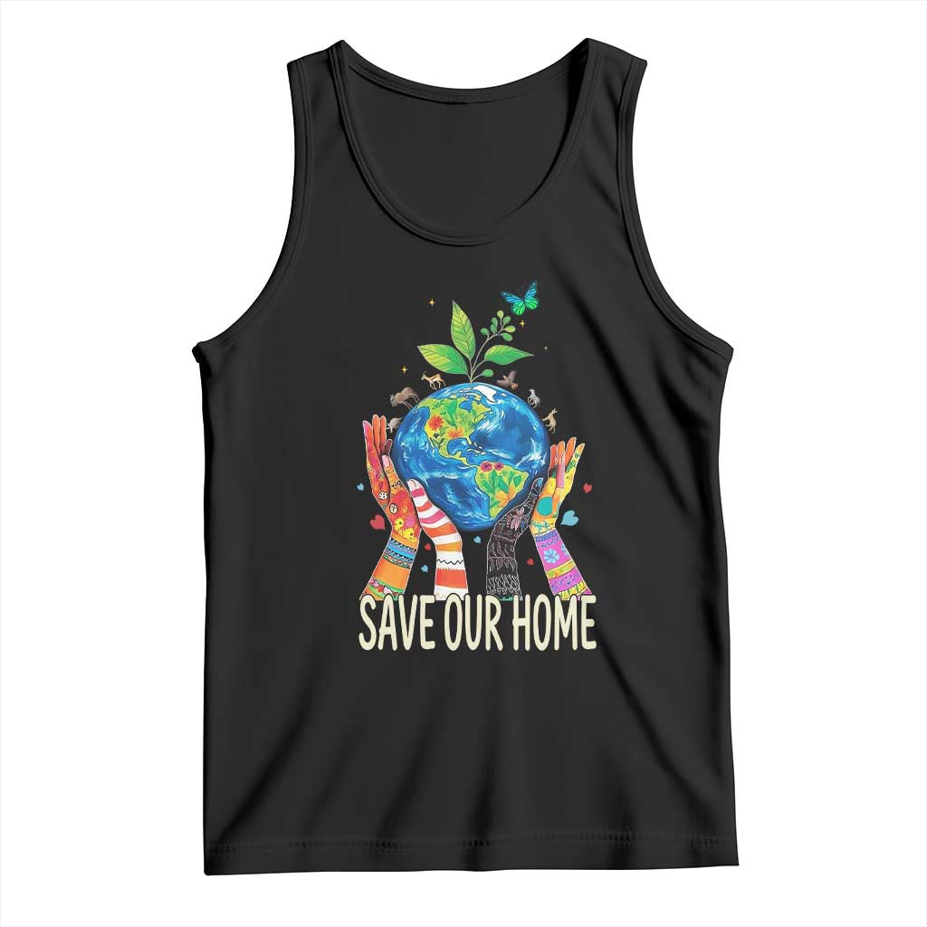 Save Our Home Animals Wildlife Conservation Earth Day Tank Top TS11 Black Print Your Wear