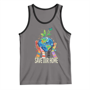 Save Our Home Animals Wildlife Conservation Earth Day Tank Top TS11 Deep Heather Black Print Your Wear
