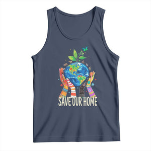 Save Our Home Animals Wildlife Conservation Earth Day Tank Top TS11 Navy Print Your Wear