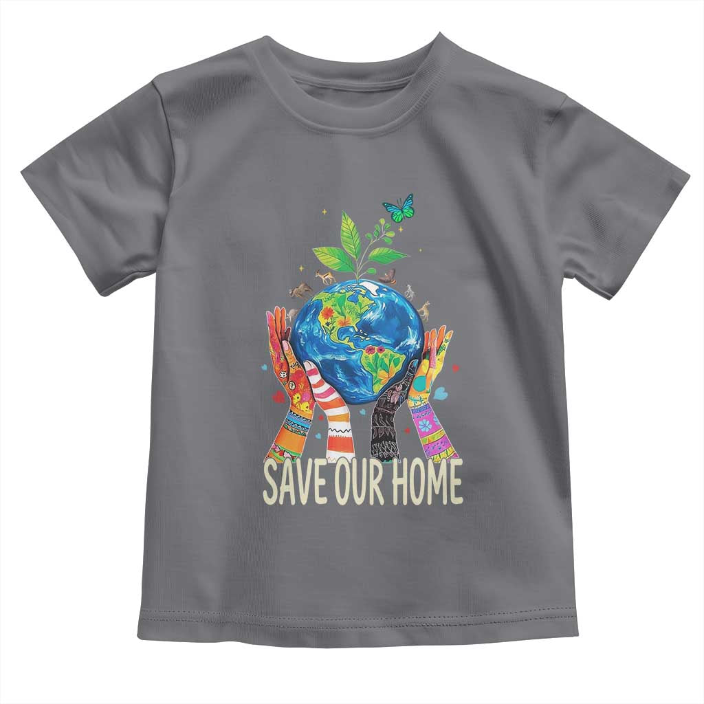 Save Our Home Animals Wildlife Conservation Earth Day Toddler T Shirt TS11 Charcoal Print Your Wear