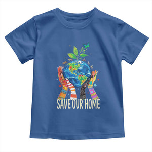 Save Our Home Animals Wildlife Conservation Earth Day Toddler T Shirt TS11 Royal Blue Print Your Wear