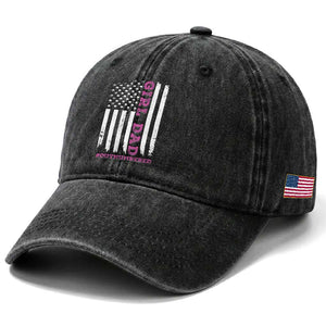 Funny Girl Dad Outnumbered Washed Cotton Baseball Cap Vintage American Flag Father's Day TS11 Print Your Wear