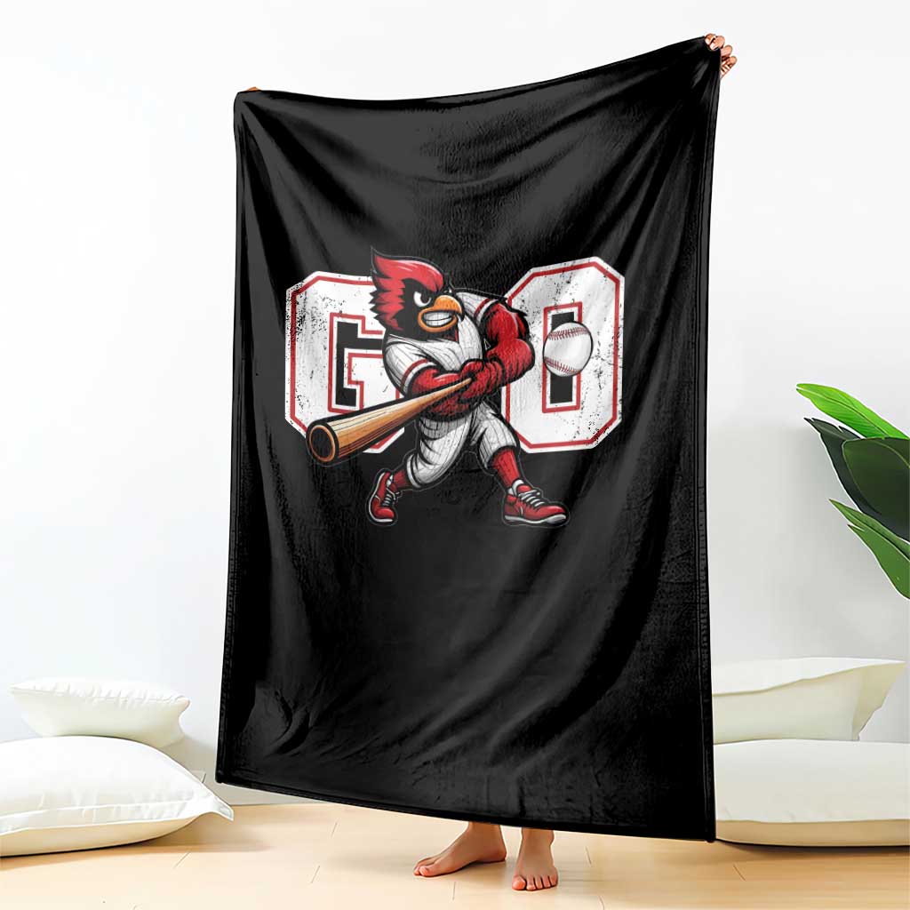 Go Cardinal Playing Baseball Graphic Throw Blanket for Sports Fan TS11 Print Your Wear