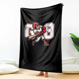 Go Cardinal Playing Baseball Graphic Throw Blanket for Sports Fan TS11 Print Your Wear