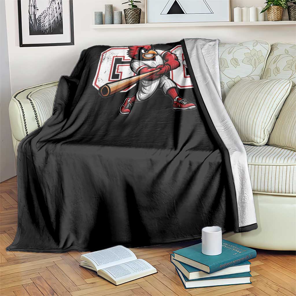 Go Cardinal Playing Baseball Graphic Throw Blanket for Sports Fan TS11 Print Your Wear