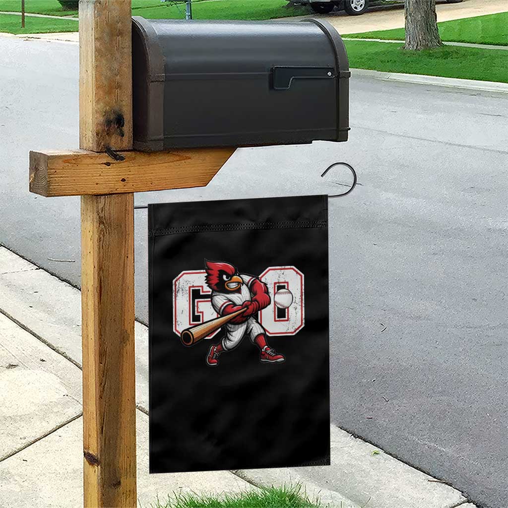 Go Cardinal Playing Baseball Graphic Garden Flag for Sports Fan TS11 Print Your Wear