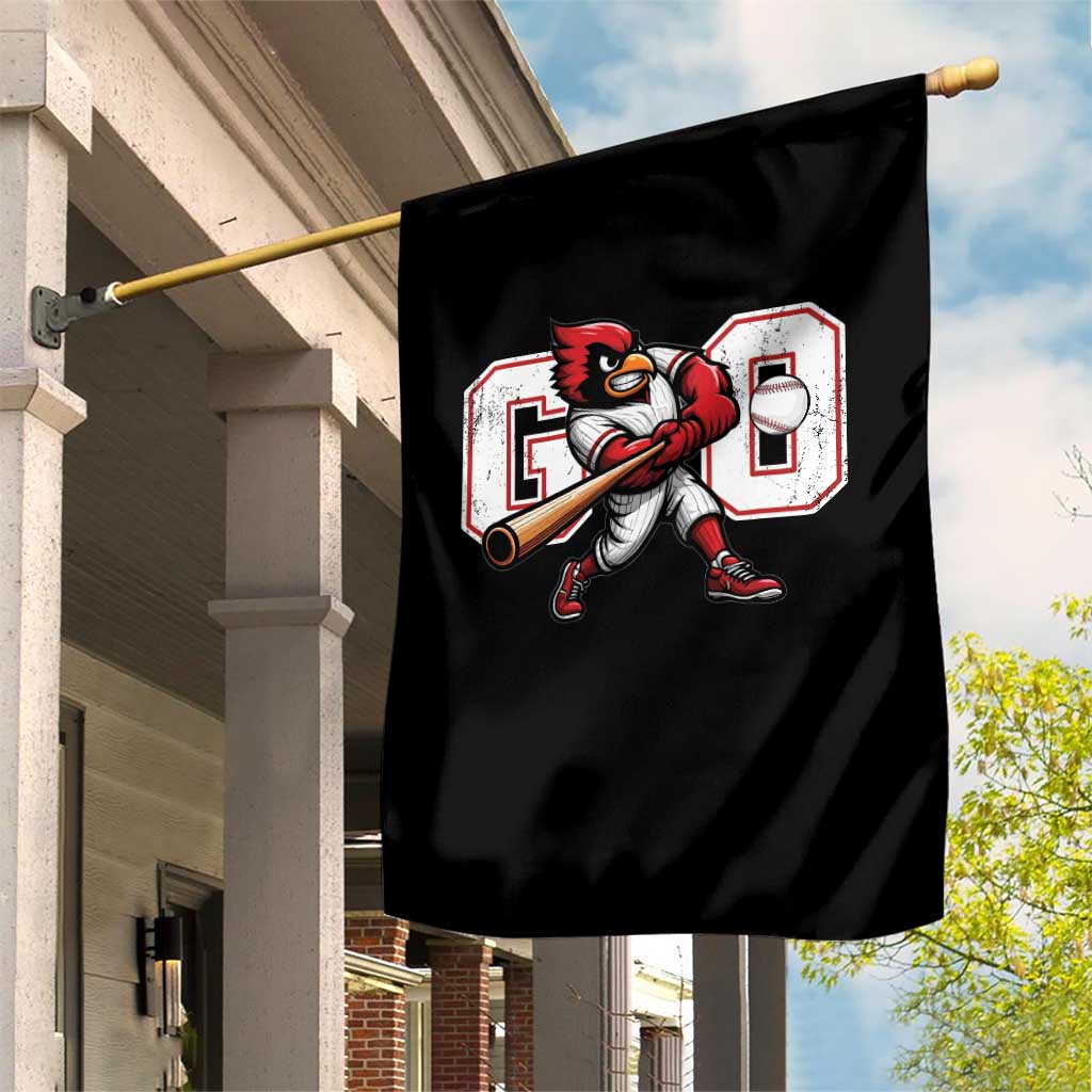 Go Cardinal Playing Baseball Graphic Garden Flag for Sports Fan TS11 Print Your Wear
