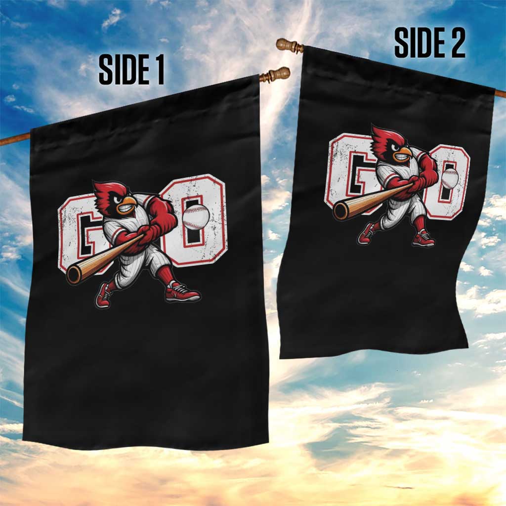 Go Cardinal Playing Baseball Graphic Garden Flag for Sports Fan TS11 Print Your Wear