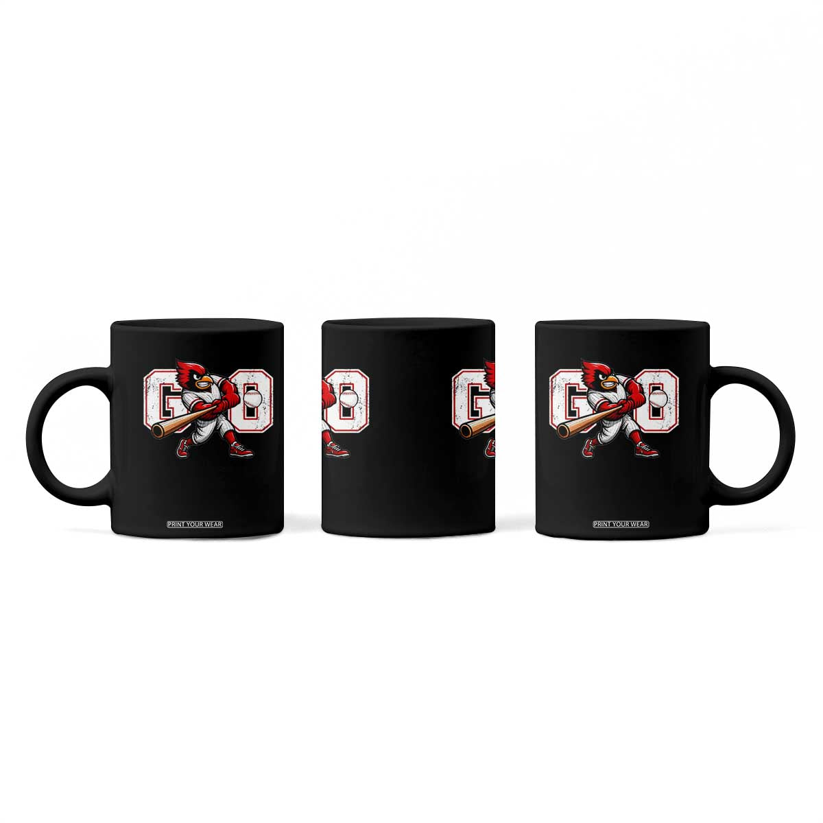 Go Cardinal Playing Baseball Graphic Coffee Mug for Sports Fan TS11 Print Your Wear