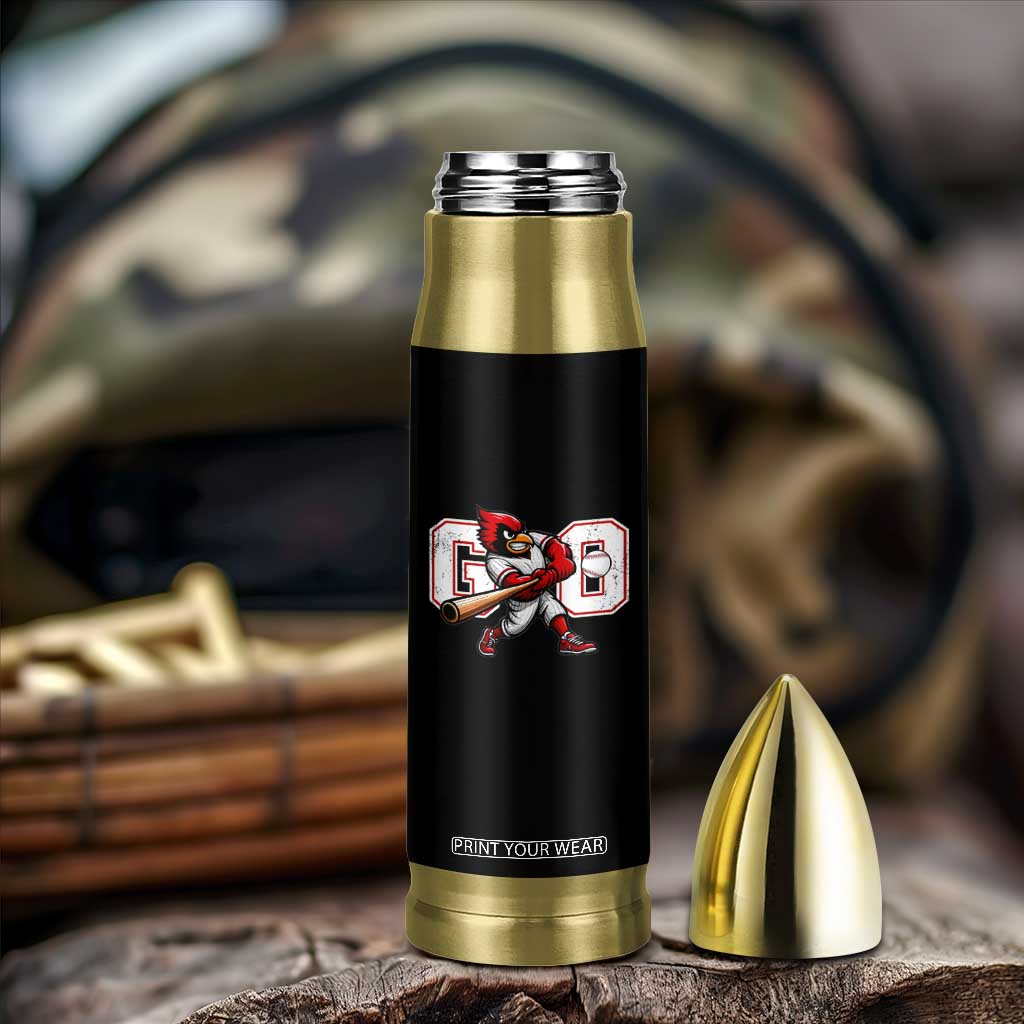Go Cardinal Playing Baseball Graphic Bullet Tumbler for Sports Fan TS11 Print Your Wear