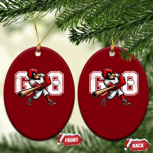 Go Cardinal Playing Baseball Graphic Ceramic Ornament for Sports Fan TS11 Print Your Wear