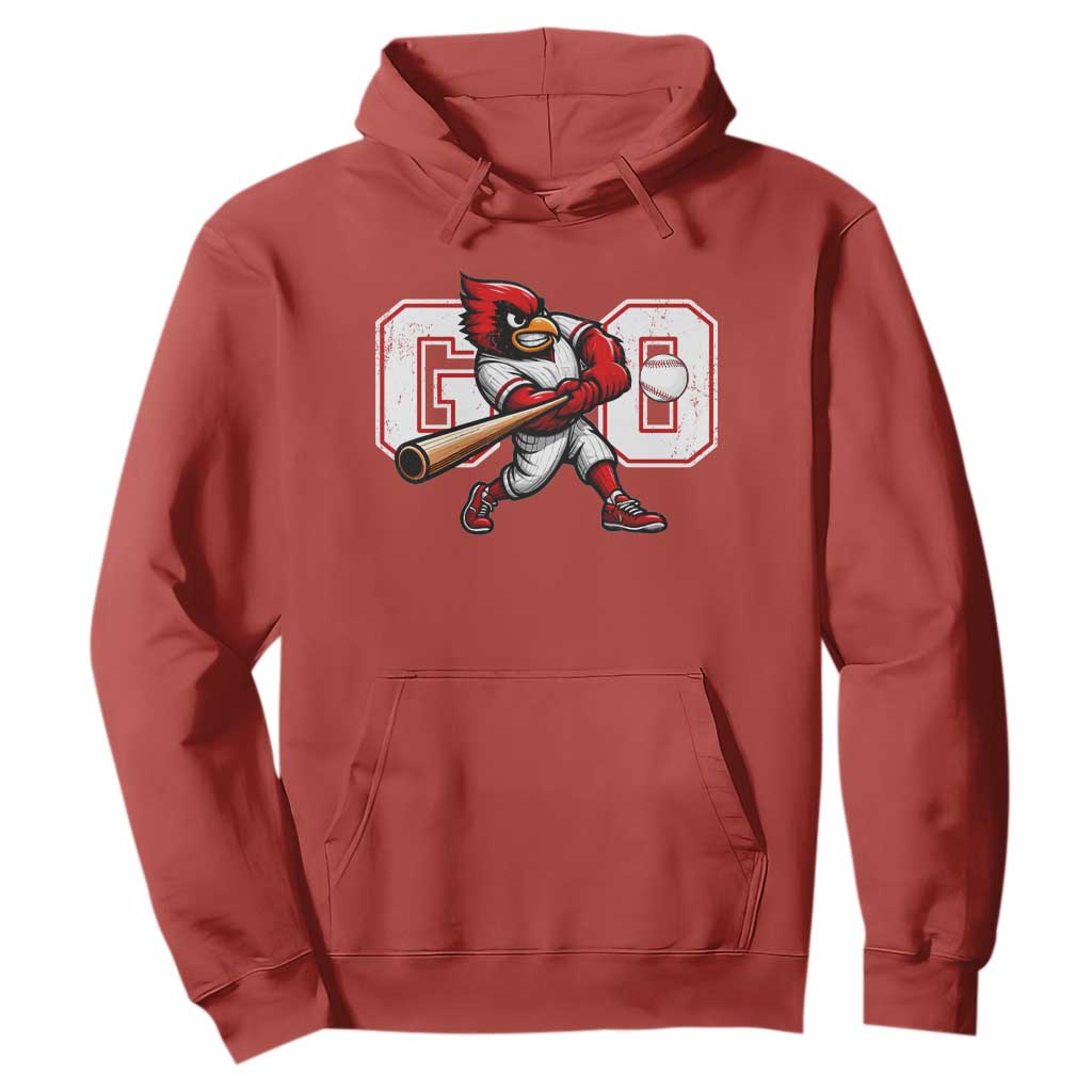 Go Cardinal Playing Baseball Graphic Hoodie for Sports Fan TS11 Red Print Your Wear