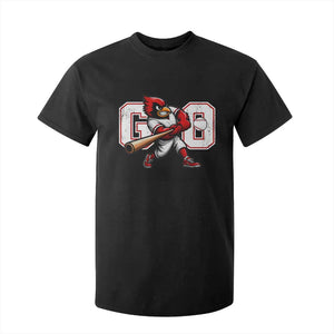 Go Cardinal Playing Baseball Graphic T Shirt For Kid for Sports Fan TS11 Black Print Your Wear