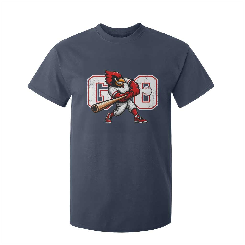 Go Cardinal Playing Baseball Graphic T Shirt For Kid for Sports Fan TS11 Navy Print Your Wear