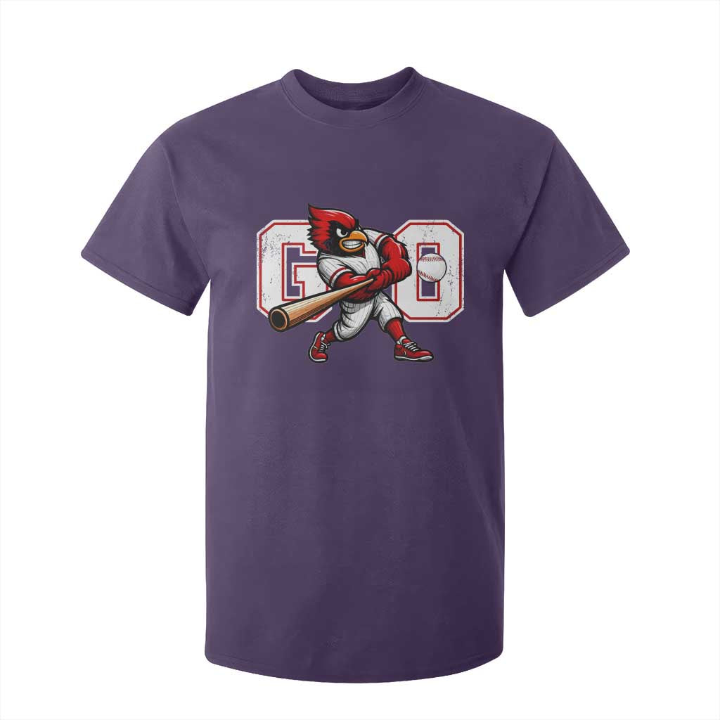 Go Cardinal Playing Baseball Graphic T Shirt For Kid for Sports Fan TS11 Purple Print Your Wear