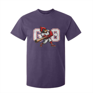 Go Cardinal Playing Baseball Graphic T Shirt For Kid for Sports Fan TS11 Purple Print Your Wear