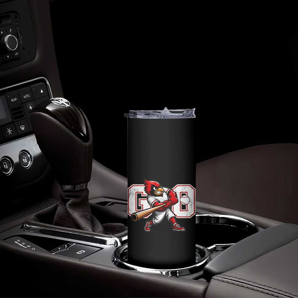 Go Cardinal Playing Baseball Graphic Skinny Tumbler for Sports Fan TS11 Print Your Wear