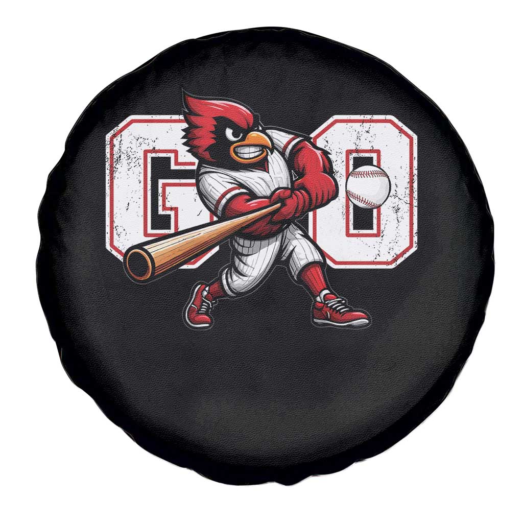 Go Cardinal Playing Baseball Graphic Spare Tire Cover for Sports Fan TS11 Print Your Wear
