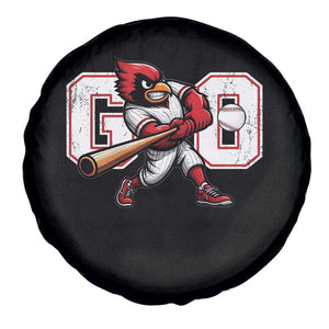 Go Cardinal Playing Baseball Graphic Spare Tire Cover for Sports Fan TS11 Print Your Wear