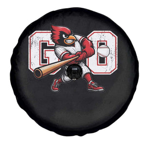 Go Cardinal Playing Baseball Graphic Spare Tire Cover for Sports Fan TS11 Print Your Wear