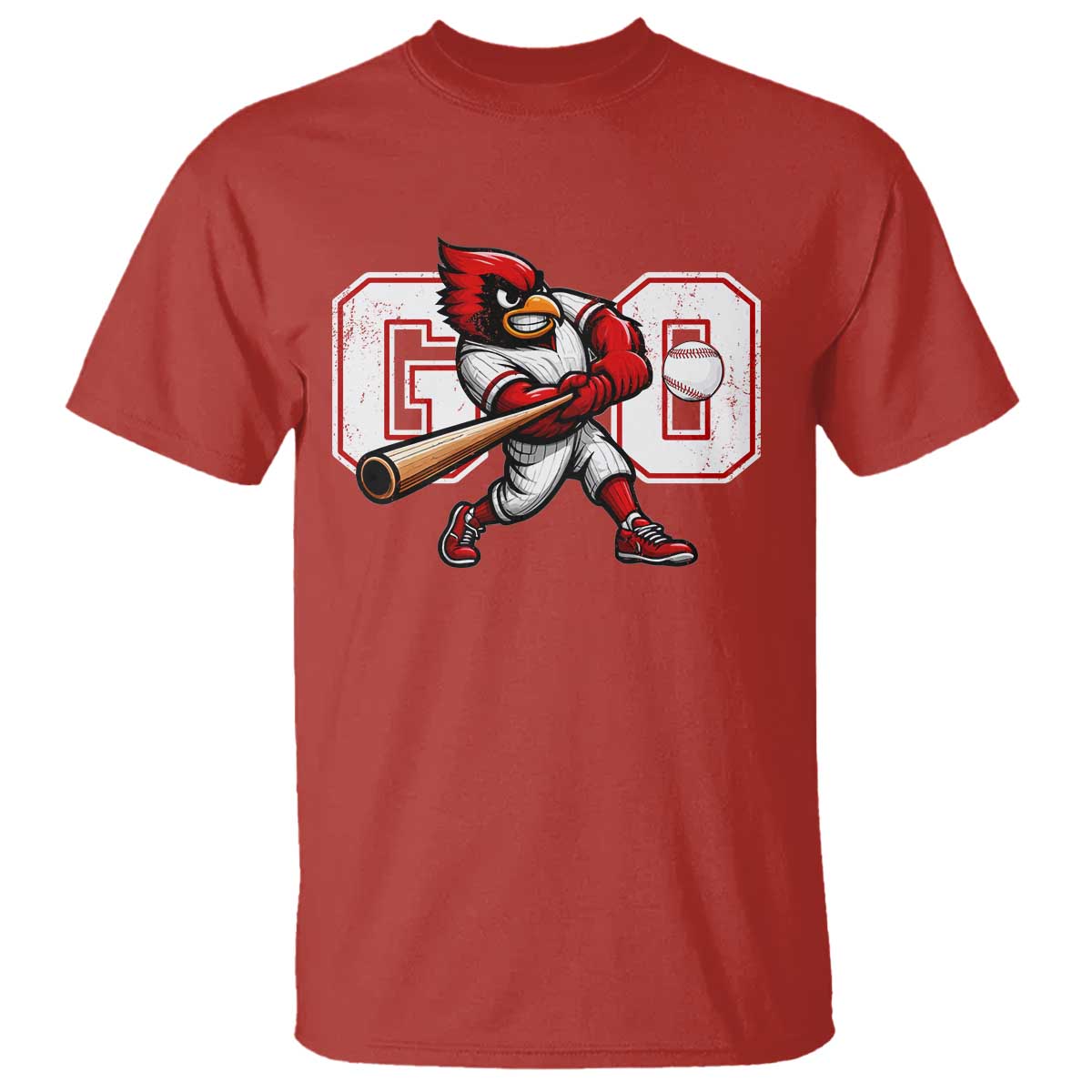Go Cardinal Playing Baseball Graphic T Shirt for Sports Fan TS11 Red Print Your Wear