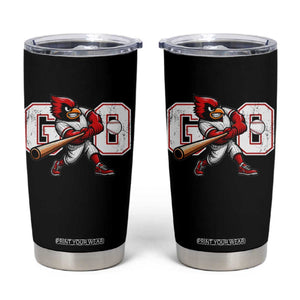 Go Cardinal Playing Baseball Graphic Tumbler Cup for Sports Fan TS11 Black Print Your Wear